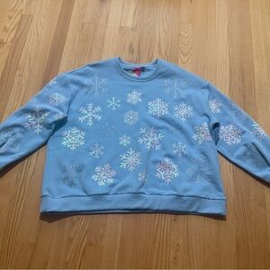 QOS Blue Snowflake Sweatshirt